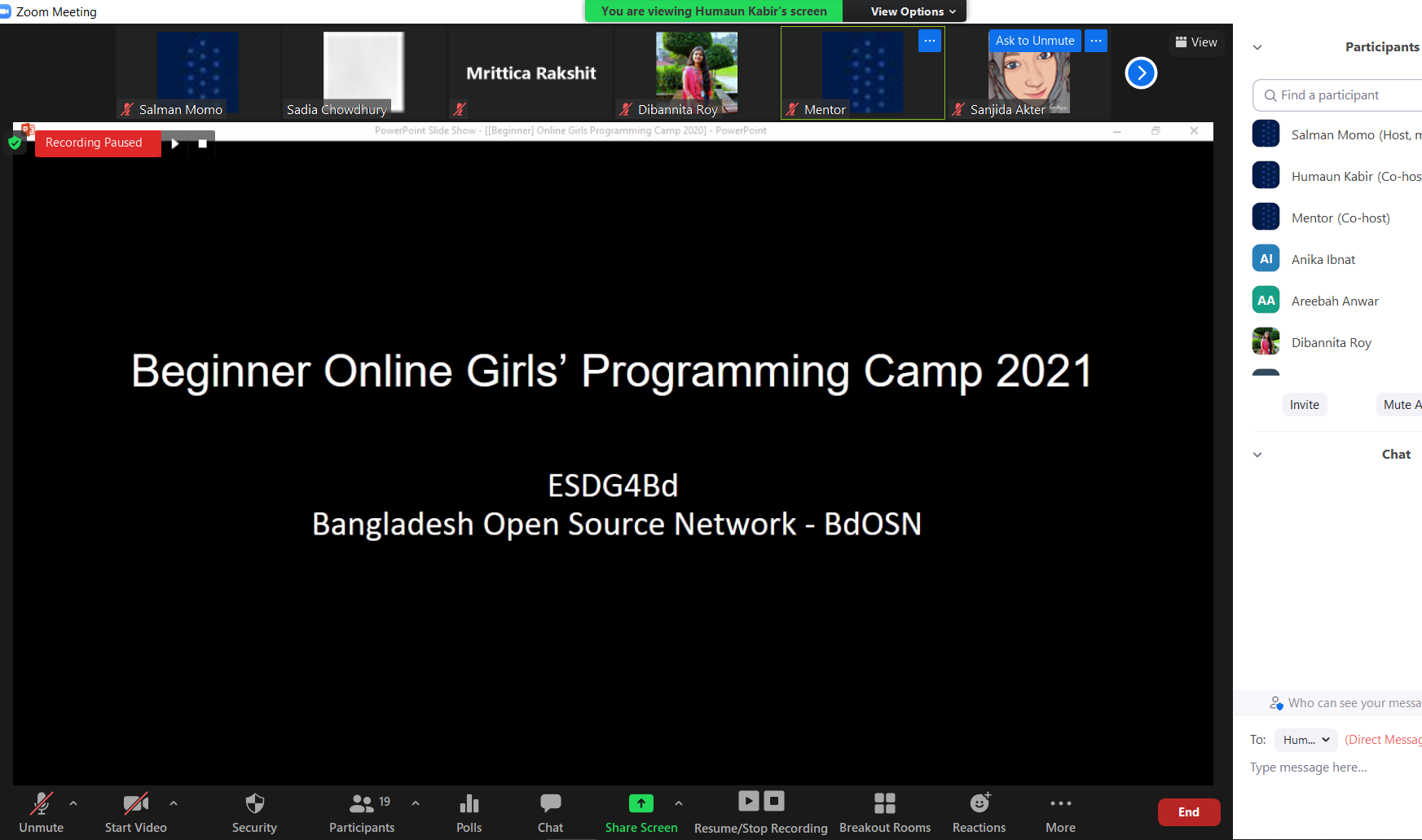 Grace Hopper Girls Programming Camp