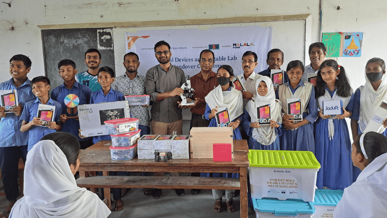 Digital Devices and Portable STEM Lab Handover in Perikhali Model Secondary School, Rampal, Bagherhat