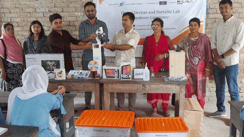 Digital Devices and Portable STEM Lab Handover in Comrade Ratan Sen Collegiate Girls' School, Rupsha, Khulna