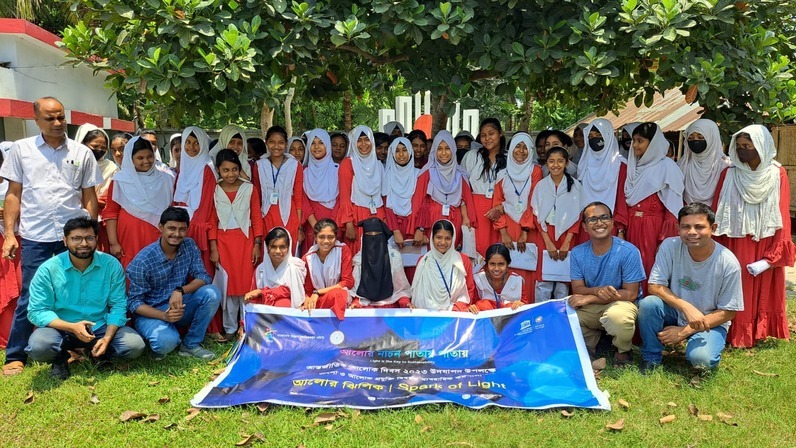 Science sessions were conducted at Naihati Secondary Girls' School, Rupsa, Khulna