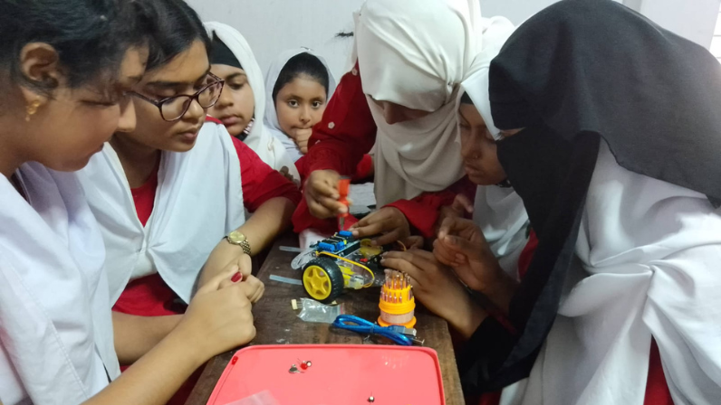 Robotics and Science sessions were conducted at Naihati Secondary Girls' School, Rupsa, Khulna