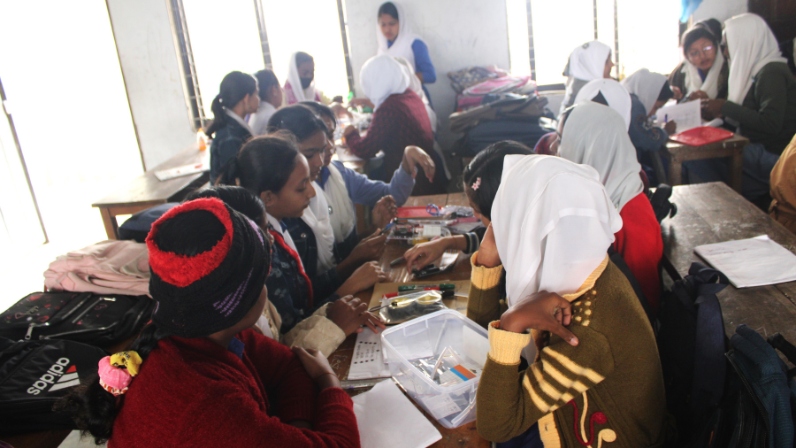 Robotics session were conducted at Bara Katali Secondary School, Rampal, Bagerhat