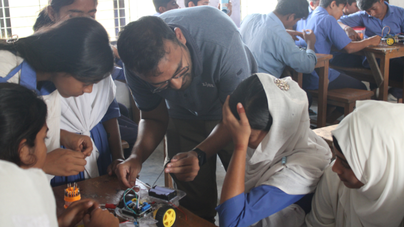 Robotics and Science sessions were conducted at Perikhali Model Secondary School, Rampal, Bagerhat