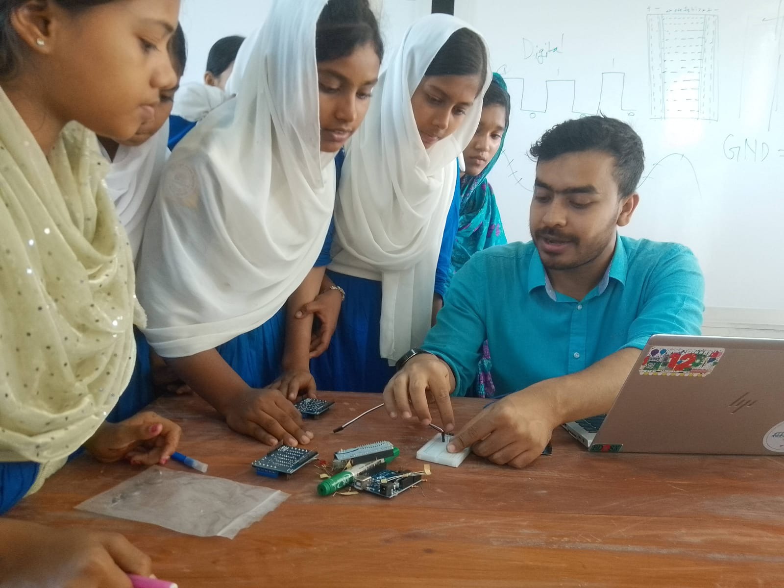 Robotics sessions were organized in Rampal Upazila, Bagerhat