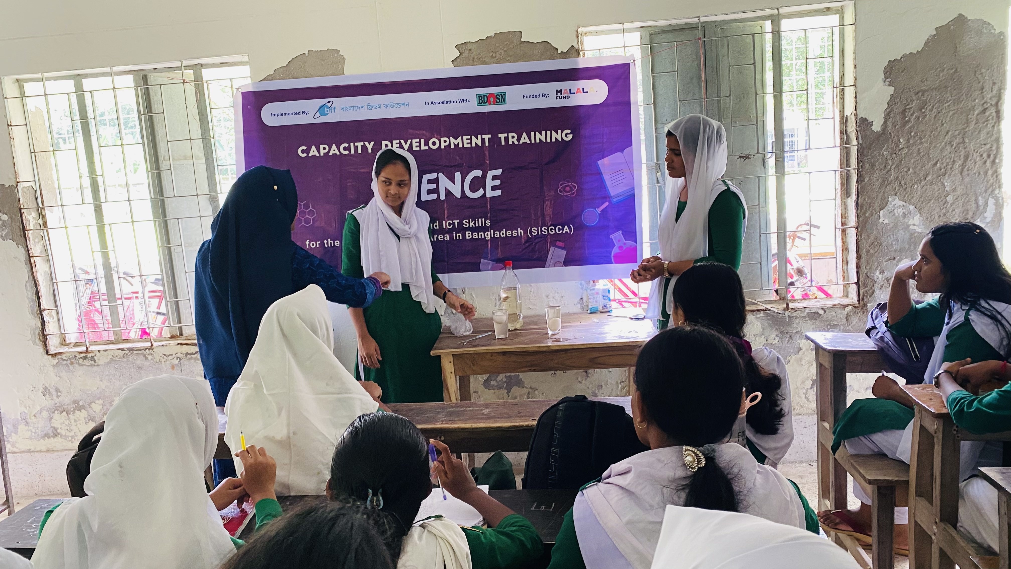 Science sessions were conducted at Tala, Satkhira