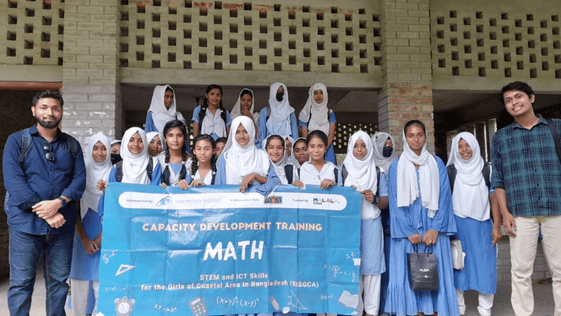 Robotics and Mathematics sessions were conducted at Comrade Ratan Sen Collegiate Girls' School, Rupsa, Khulna