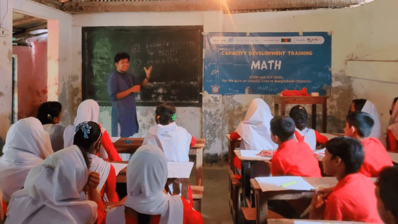 Robotics and Mathematics sessions were conducted at Shaheed Kamel Model High School, Tala, Satkhira